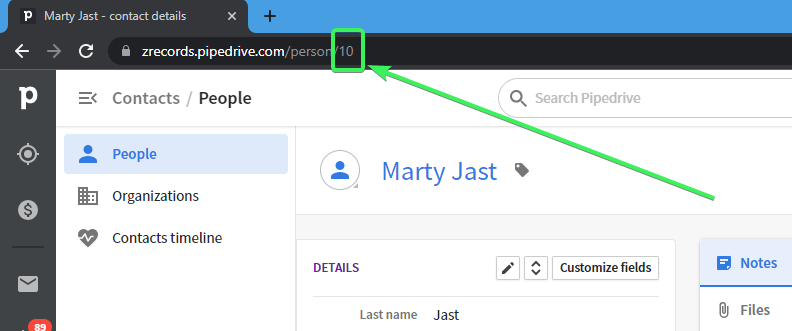 15 pipedrive contact id