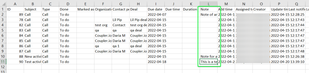 16.2 export activities