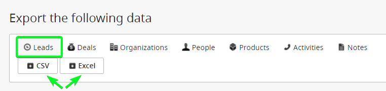 2 select leads and format pipedrive