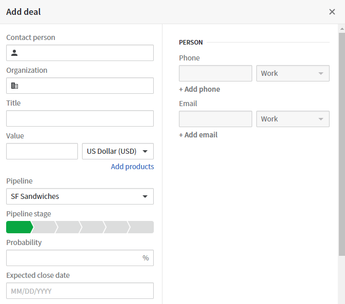 3 add pipedrive deal