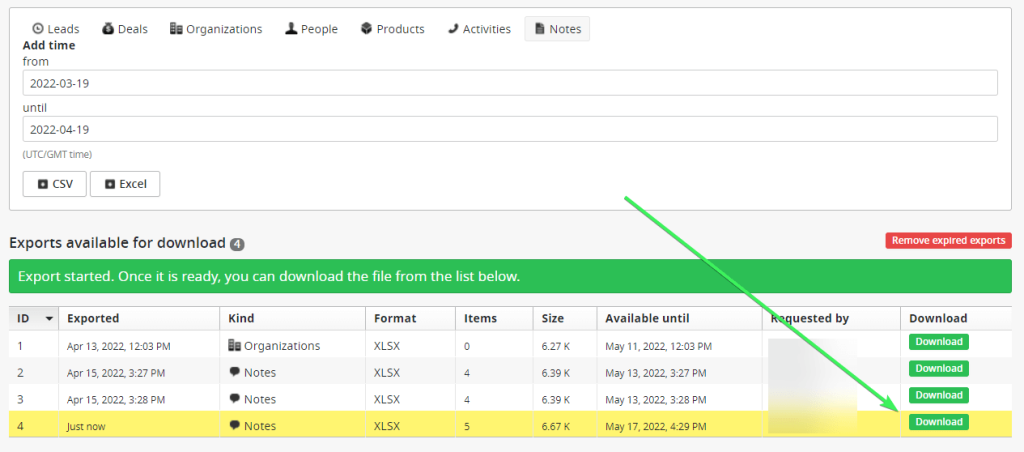 3 click download pipedrive notes