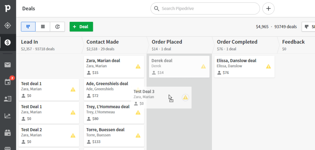 4.2 select deal stage pipedrive