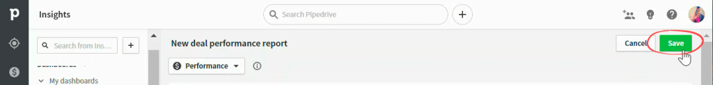Figure 3.2.3. The Save button