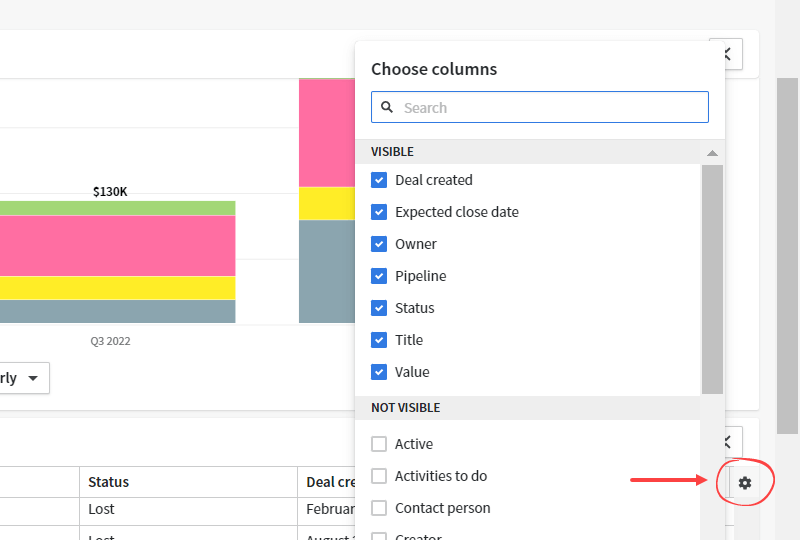 Figure 3.4.3. Customizing the columns to export