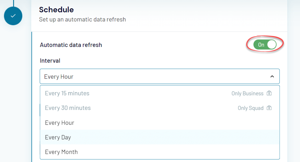 Figure 5.1.2. Setting up Schedule
