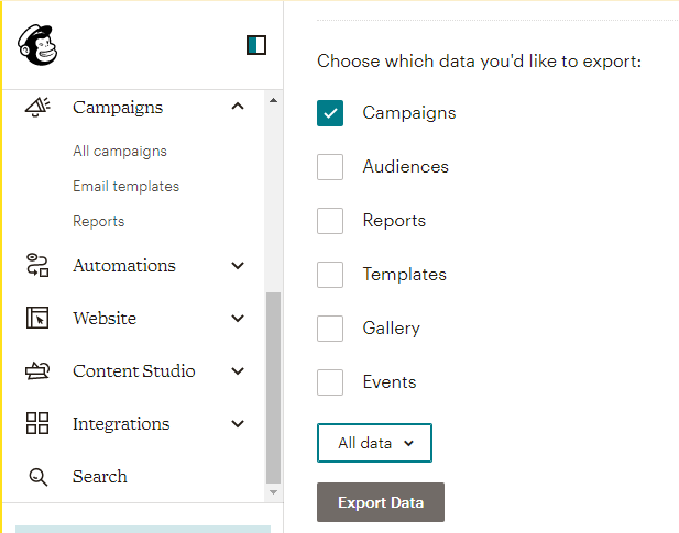 0.2 mailchimp export campaigns