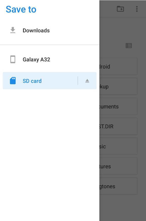 1.3.2. Android SD export
