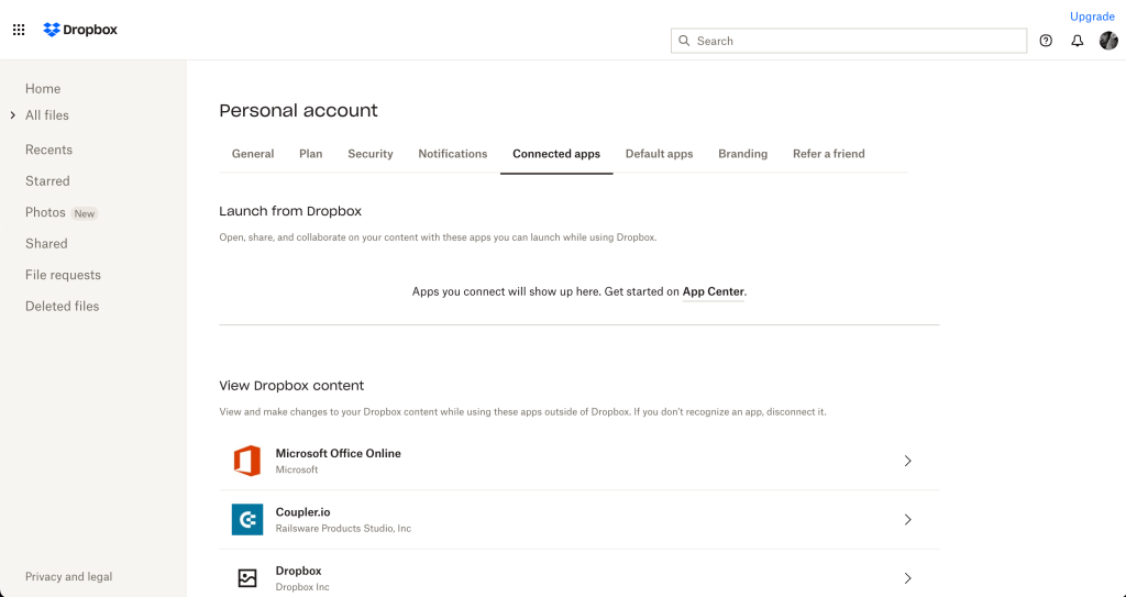 1.4. App Center