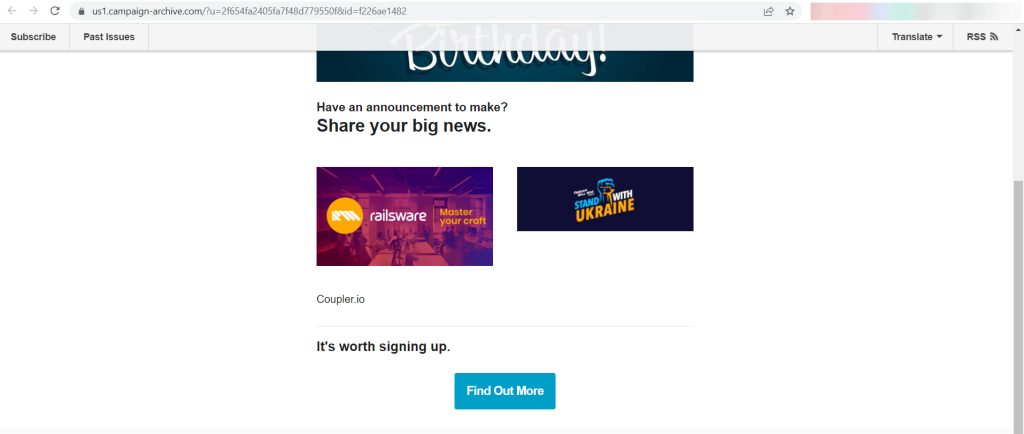 1.6 open mailchimp campaign new tab
