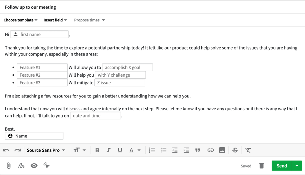 18 follow up email template