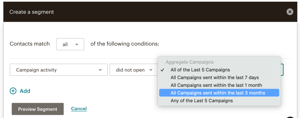 29. Clean Mailchimp list filter idle users