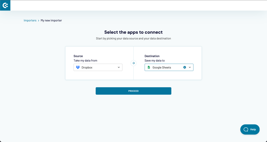 3. Connect Dropbox to Spreadsheets