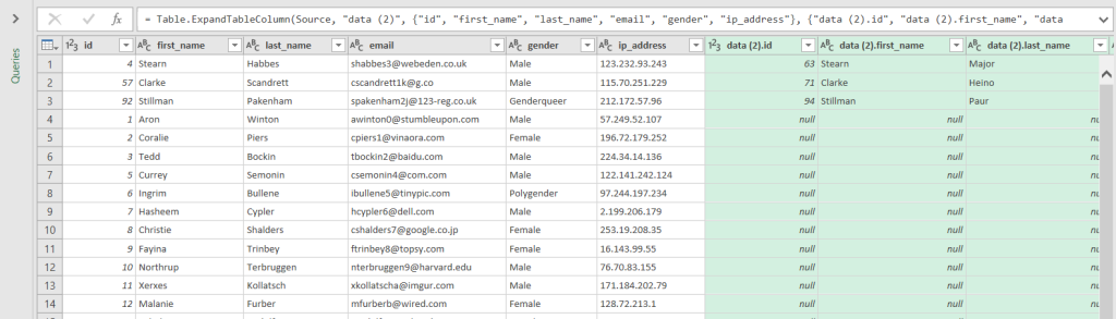 5.6 merge excel files power query preview