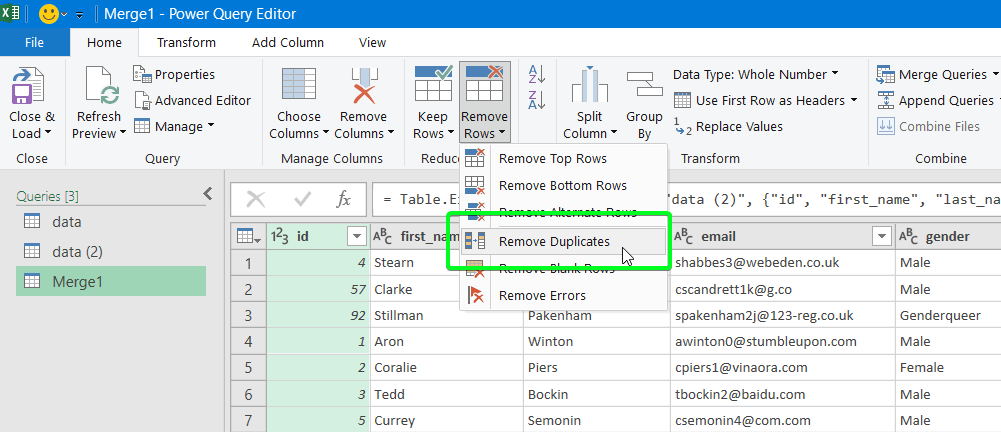 5.8 remove duplicates