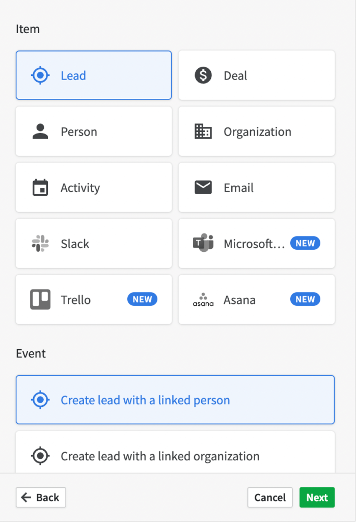 8 create lead action