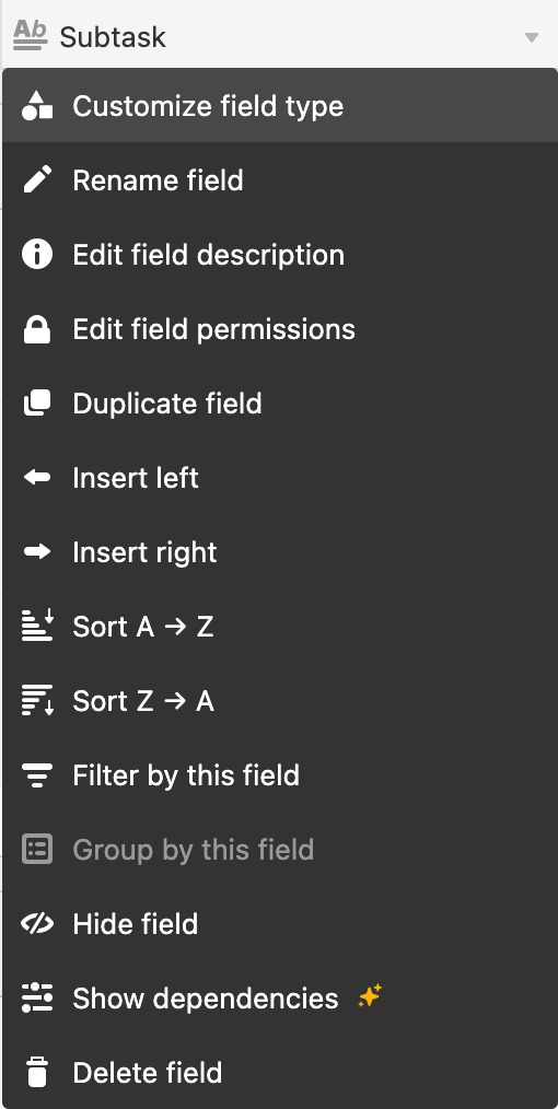 10. Customize field type
