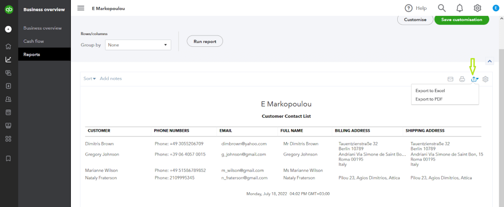 6 export excel pdf