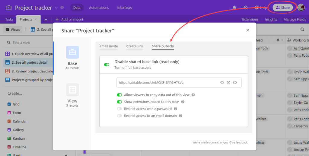 Figure 4.5.2. Sharing a base
