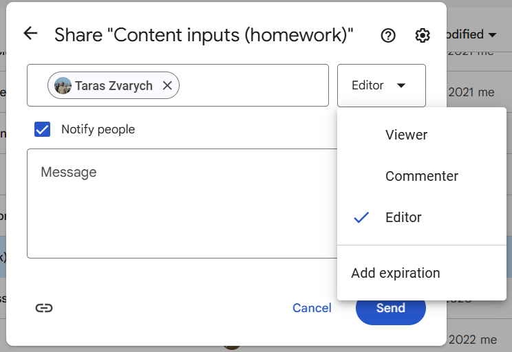 1.2.share spreadsheet from gdrive users