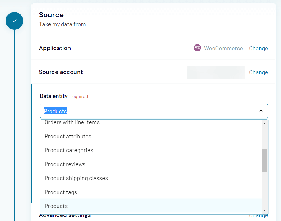 2.1 woocommerce fuente excel destino