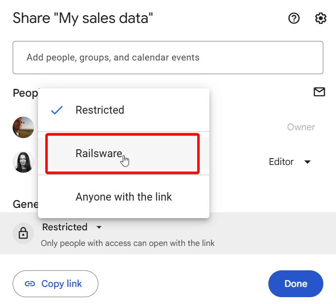 3.1 share google sheets group