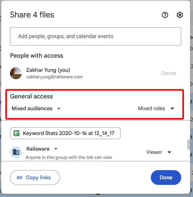 4.4. share multiple files general access