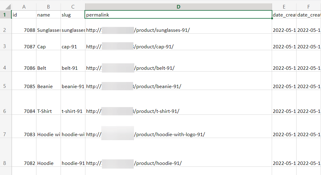 5.1 woocommerce exportar productos url