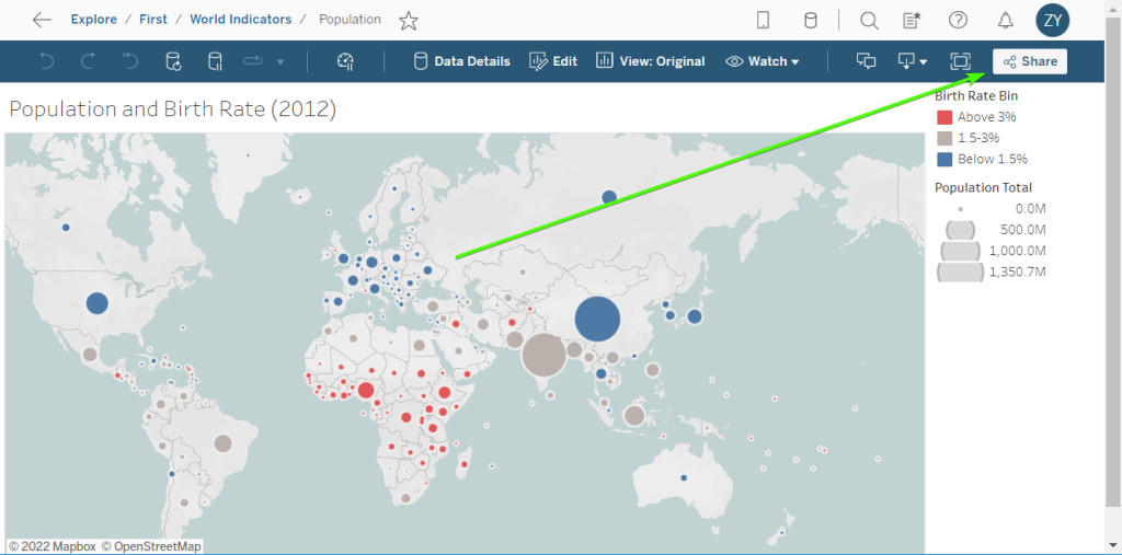 5.3 tableau online share button