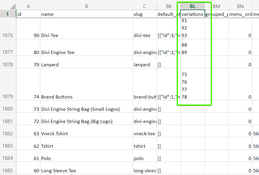 5.3 woocommerce exportar productos variaciones excel