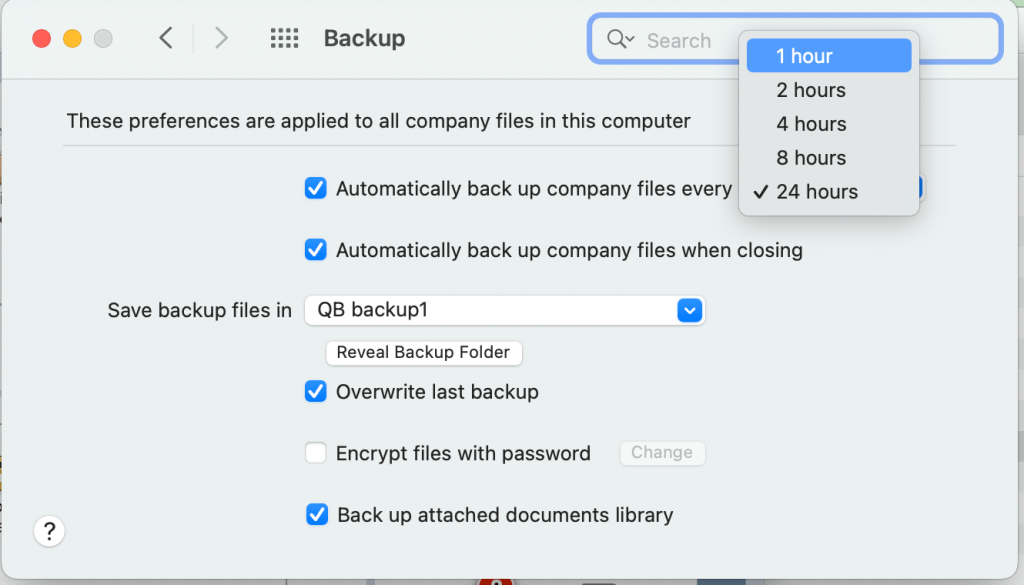 6. QuickBooks Desktop scheduled backup