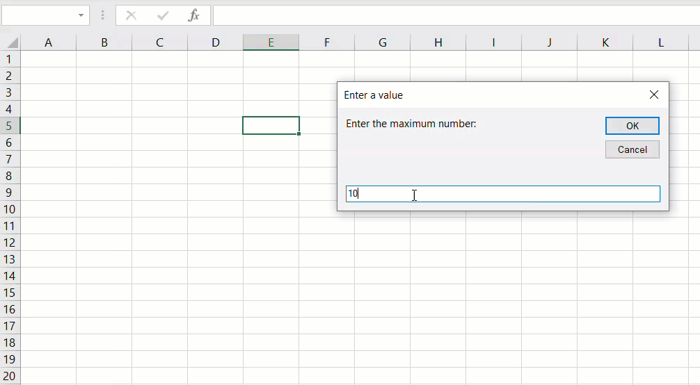 Figure 3.12. Excel VBA set a range using a variable example