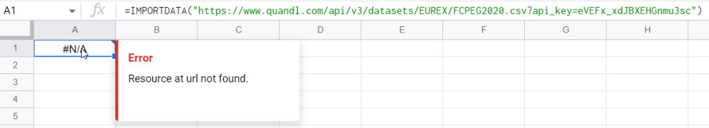 importdata error resource not found