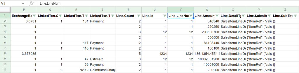 line items invoices quickbooks