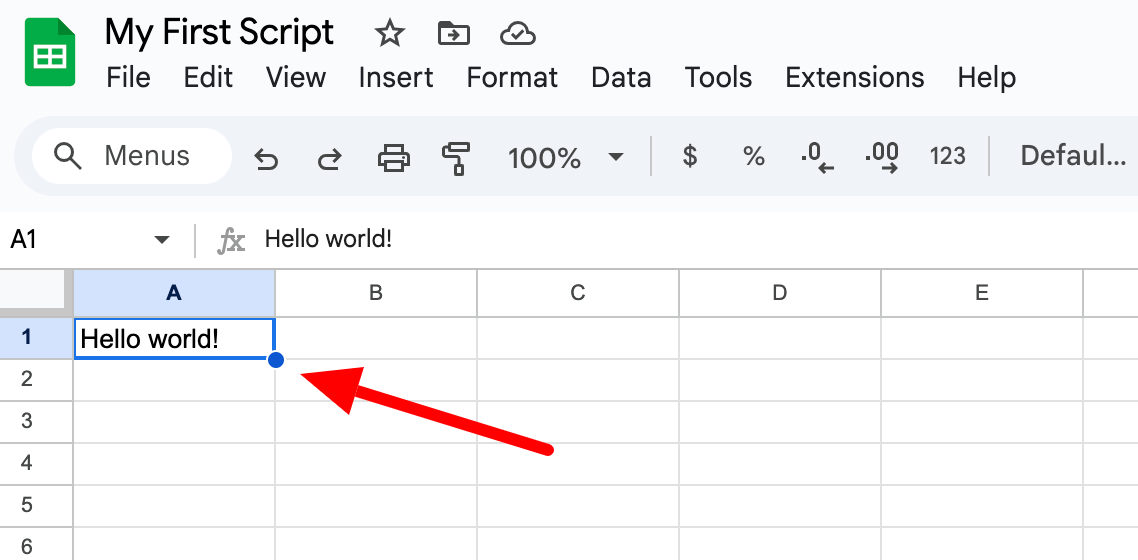 0.6. Result of Apps Script coding (displayed in Google Sheets)