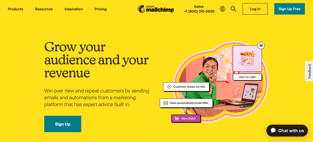 1 mailchimp landing page