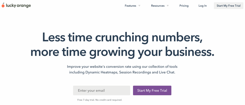 18 lucky orange landing page