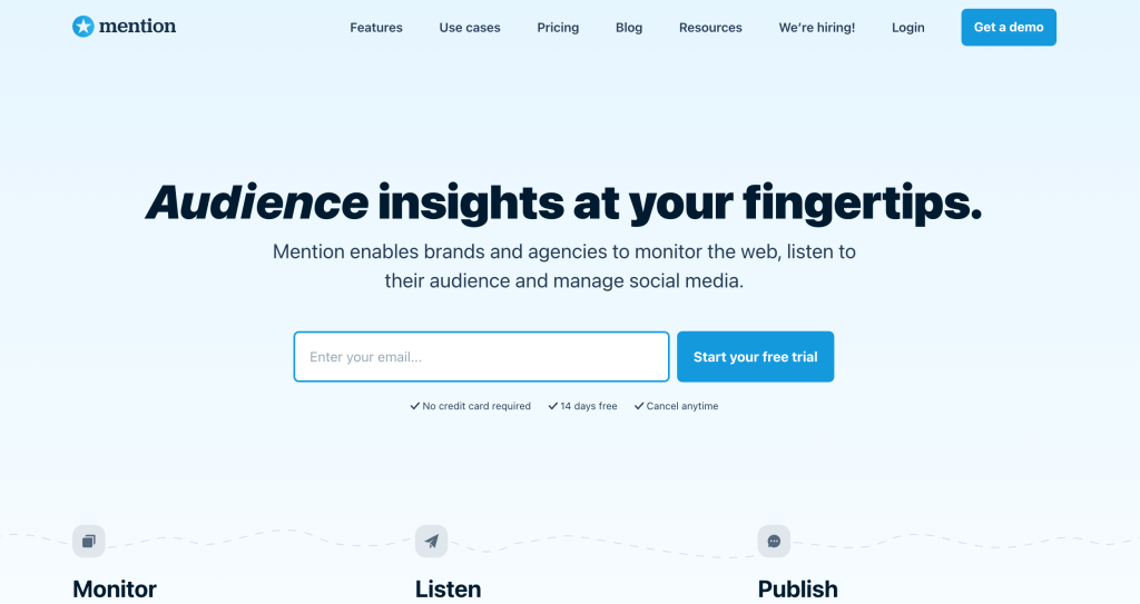 8 mention landing page