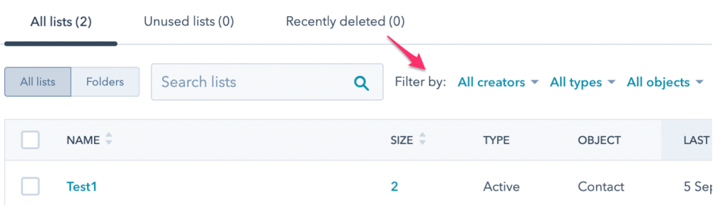 9 Lists Filter