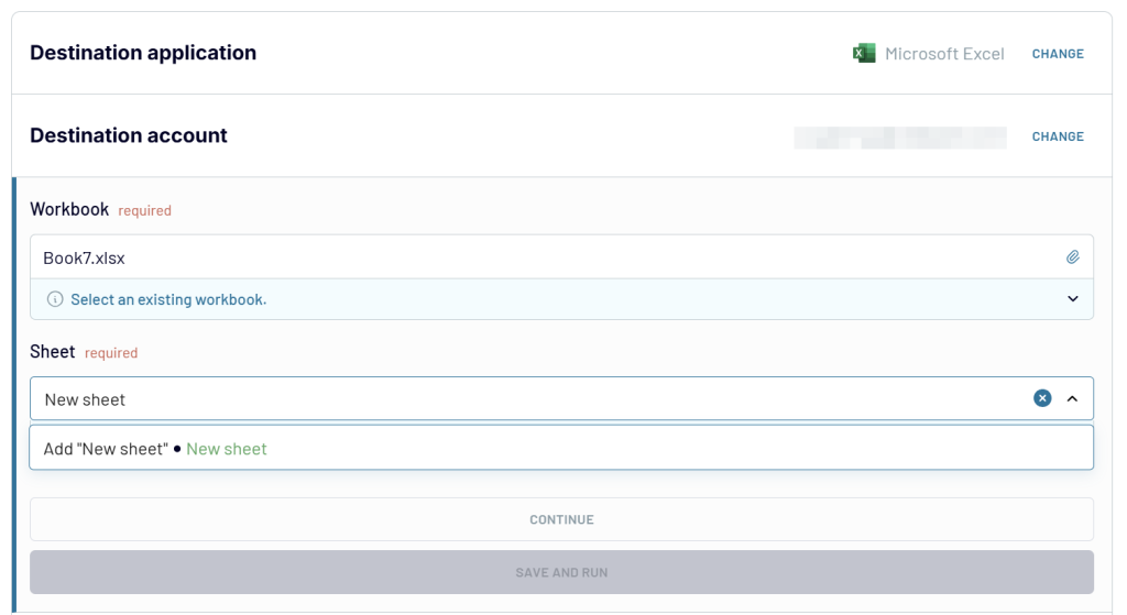 Load data to Excel Coupler.io