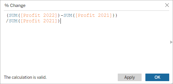18 The Change calculated field