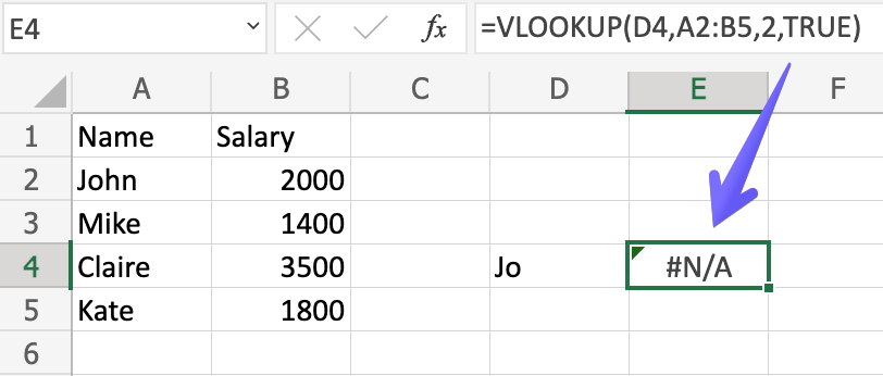 3 vlookup approximate match error