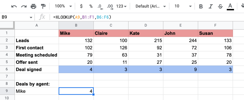 3 xlookup horizontal lookup