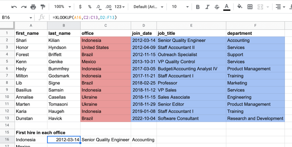 4 xlookup multiple columns