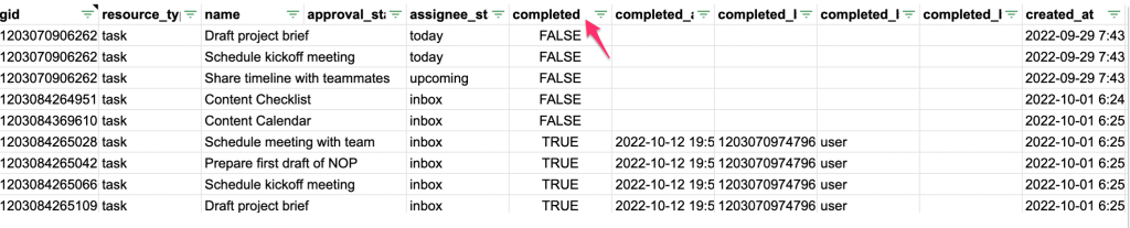 9 completed filter tasks list