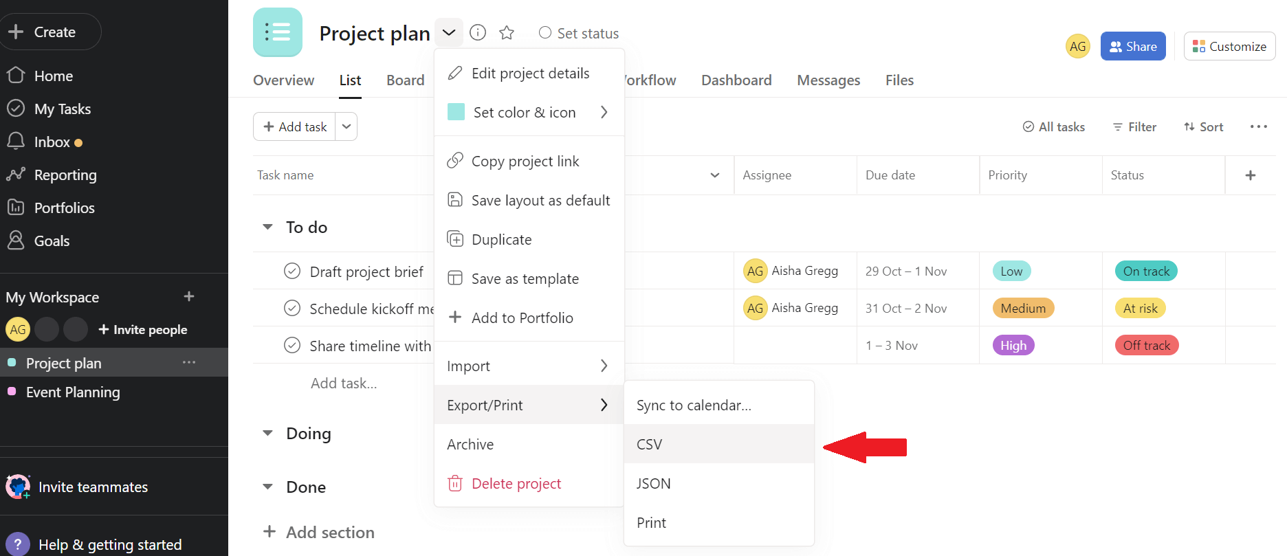 03 exportar a formato csv