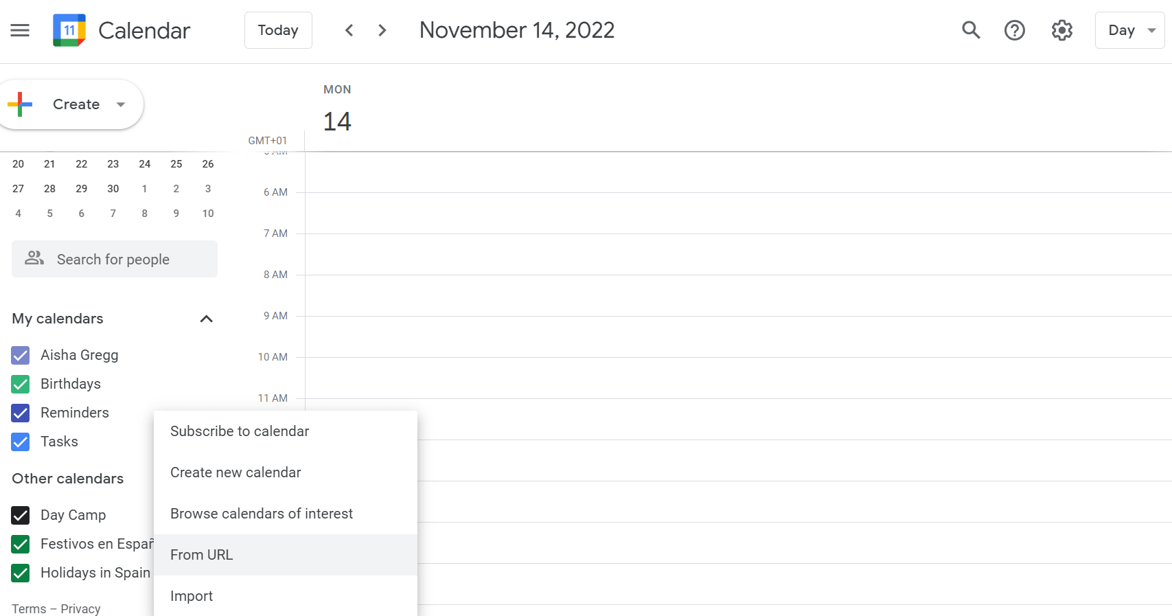 11 sincronizar con google calendar por url