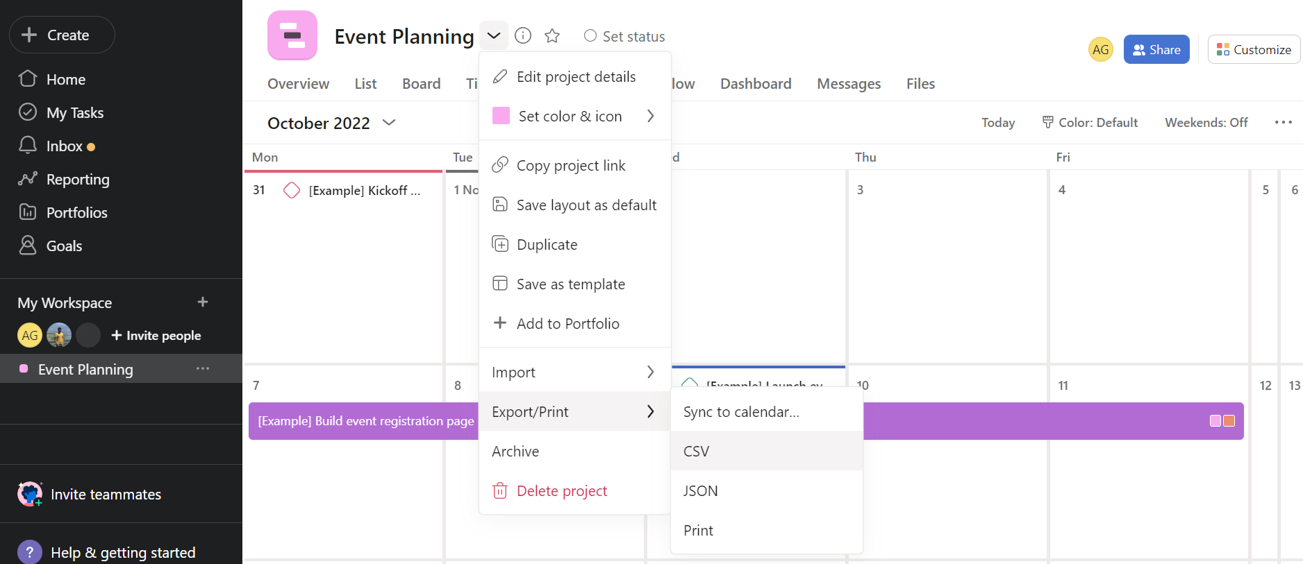 15 exportar calendario a csv asana