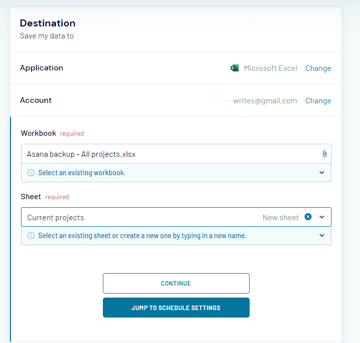 5 destination settings