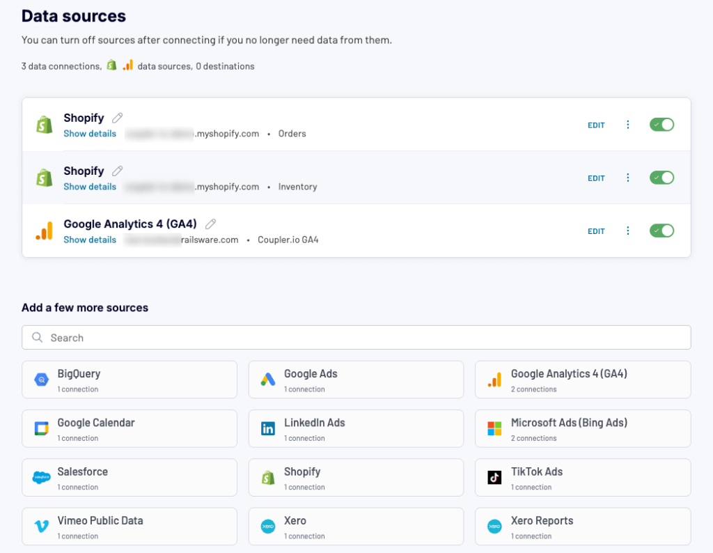 10 bigquery export data adding more sources