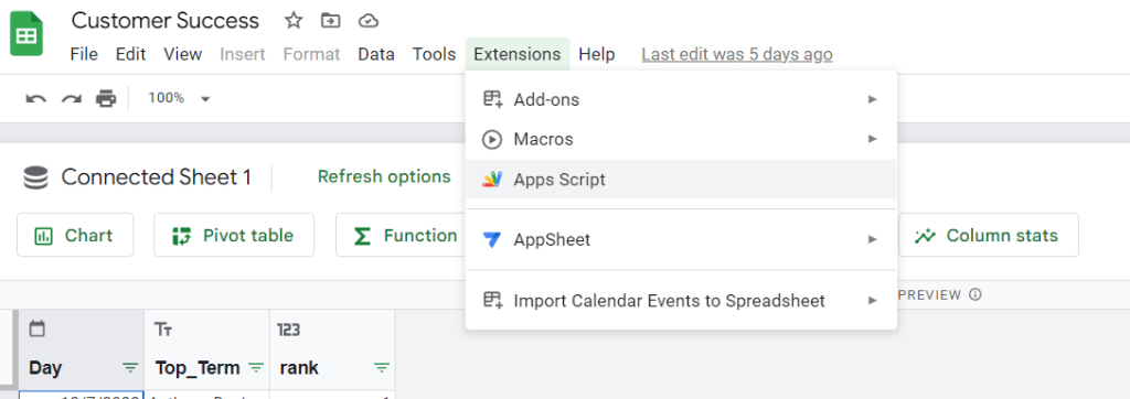 19 extensions apps script
